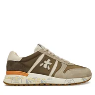 Sneakersy męskie - Sneakersy Premiata LANDER VAR 7206 Brązowy - miniaturka - grafika 1
