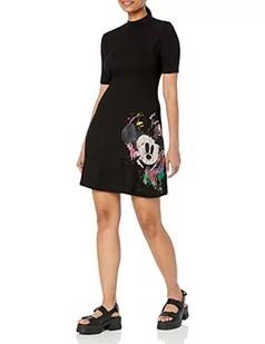 Desigual Damska sukienka Mickey Morro, czarny, S - Sukienki - miniaturka - grafika 1