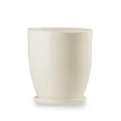 Donice - Doniczka klasik wysoki 3 krem połysk 20 x 22 cm - miniaturka - grafika 1