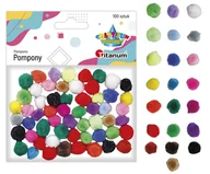Pasmanteria - Pompony Akrylowe Dekoracyjne 10Mm Kolorowe 100Szt - miniaturka - grafika 1