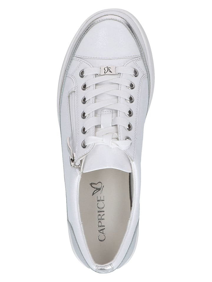 Caprice Skórzane sneakersy w kolorze białym