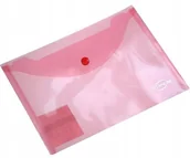 Szkolne artykuły papiernicze - Titanum Teczka kopertowa A5 czerwona transparentna - miniaturka - grafika 1