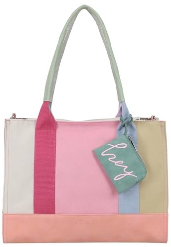 Fritzi Tote Shopper Limited Multi Shopper torebka damska z mieszanki bawełny, duża torba na co dzień, na festiwal, zawieszka do torebki, 29,5 x 40 x 14 cm, kolorowa