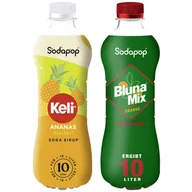 Syropy i koncentraty owocowe - 2x SYROP SODAPOP KELI ANANAS + COLA POMARAŃCZA KONCENTRAT DO SATURATORA - miniaturka - grafika 1