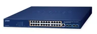 Switche - PLANET GS-4210-24UP4X łącza sieciowe Zarządzany L2/L4 Gigabit Ethernet (10/100/1000) Obsługa PoE Niebieski GS-4210-24UP4X - miniaturka - grafika 1