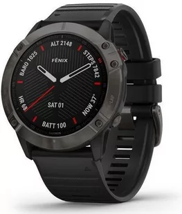 Garmin Fenix 6X Sapphire Czarno-szary 010-02157-11 - Smartwatch - miniaturka - grafika 1