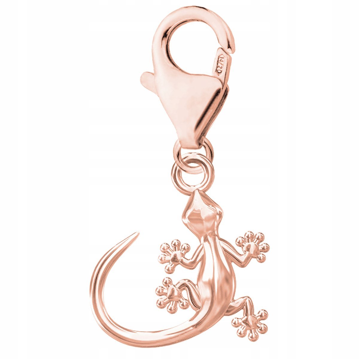 Zawieszka Pozłacana Jaszczurka Zwierzę Jaszczur Karabińczyk SREBRO 925