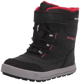 Buty dla chłopców - Merrell Unisex dziecięce kalosze Snow Storm WTRPF, czarny, szary, czerwony, 36 EU - grafika 1