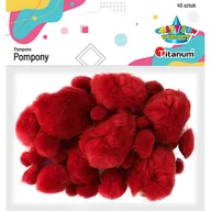 Zabawki kreatywne - Titanum Pompony akrylowe czerwone 45szt. - miniaturka - grafika 1