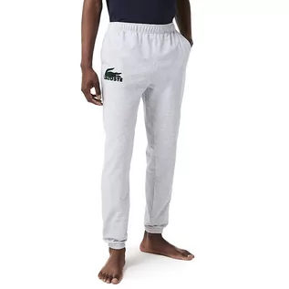 Spodnie sportowe męskie - Spodnie Lacoste Loungewear Shell 3H5422-Y9K - szare - grafika 1