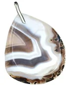 Wisiorki - Agat Botswana Piękny Duży Wisiorek Srebro Unikat - miniaturka - grafika 1