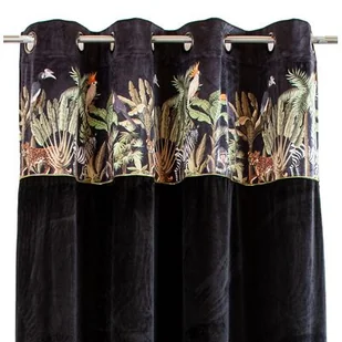 Zasłona Outstanding Chic czarny 140 x 270 cm przelotki - Zasłony - miniaturka - grafika 1