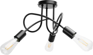Lampa sufitowa Orno MALAGA lampa wisząca, moc max.3x60W, E27, czarna - Lampy sufitowe - miniaturka - grafika 1