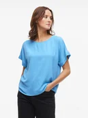 Koszulki i topy damskie - Vila Koszulka w kolorze błękitnym - miniaturka - grafika 1