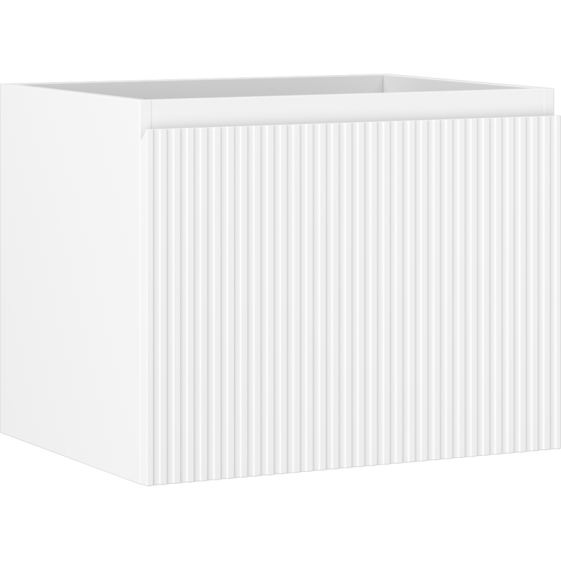Mexen Rivel szafka łazienkowa podumywalkowa 60 cm, 1 szuflada, ryflowana , biała mat - 91A20-06047-1-BF01