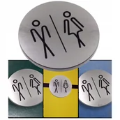 Tablice i flipcharty - TABLICZKA TOALETA WC PIKTOGRAM DAMSKO MĘSKA NA DRZWI KOEDUKACYJNA GRAWER - miniaturka - grafika 1