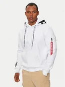 Bluzy męskie - Alpha Industries Bluza 126803 Biały Regular Fit - miniaturka - grafika 1