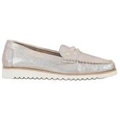 Mokasyny damskie - Sergio Leone Mokasyny Z Perełkami złoty - miniaturka - grafika 1
