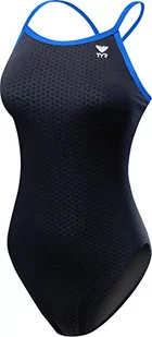 TYR Damski strój kąpielowy Tyr Hexa damski Performance Diamondfit Durafast damski strój kąpielowy Diamondfit Czarny/niebieski 34 - Stroje kąpielowe - miniaturka - grafika 1