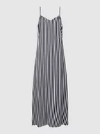 Sukienki - Sukienka midi z wiskozy ze wzorem w paski - miniaturka - grafika 1