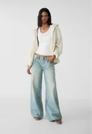 Spodnie damskie - Stradivarius Jeansy baggy balloon CZARNY CIEMNY DENIMOWY 38 - miniaturka - grafika 1