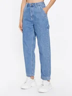 Spodnie damskie - Vans Jeansy Ground Work Denim Pant VN000A7J Niebieski Regular Fit - miniaturka - grafika 1