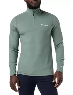 Koszulki męskie - Champion Legacy Micro Polar Fleece - Skrypt Logo Half Zip Top Bluza, Zielony BLG, XL Męskie FW23, Verde Blg - grafika 1
