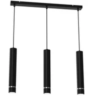 Lampy sufitowe - EWILIGHT Lampa sufitowa wisząca 3-punkty listwa TUBE 3xGU10 czarny/chrom - miniaturka - grafika 1