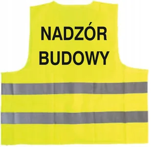 Kamizelka odblaskowa z nadrukiem NADZÓR BUDOWY rozmiar XL - Odzież robocza - miniaturka - grafika 1