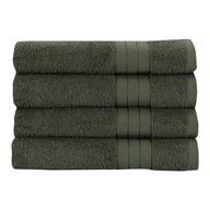 Ręczniki - Ciemnozielone bawełniane ręczniki zestaw 4 szt. 50x100 cm – Good Morning - miniaturka - grafika 1
