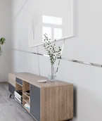 Listwy i profile - 270x2,8x0,06 cm SM - (srebrny połysk) - stalowa listwa dekoracyjna płaska [GTU_08] - miniaturka - grafika 1