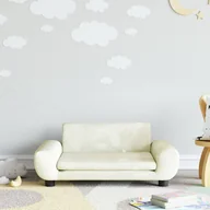 Meble do sypialni - vidaXL Sofa dla dzieci, kremowa, 70x45x33 cm, aksamit - miniaturka - grafika 1