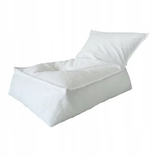 Pufa worek dla dziecka BOUCLE - BIAŁA - Fotele i pufy dla dzieci - miniaturka - grafika 1