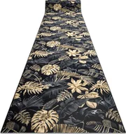 Dywany - CHODNIK podgumowany MONSTERA Liście guma złoty 67 cm, 67x130 cm - miniaturka - grafika 1