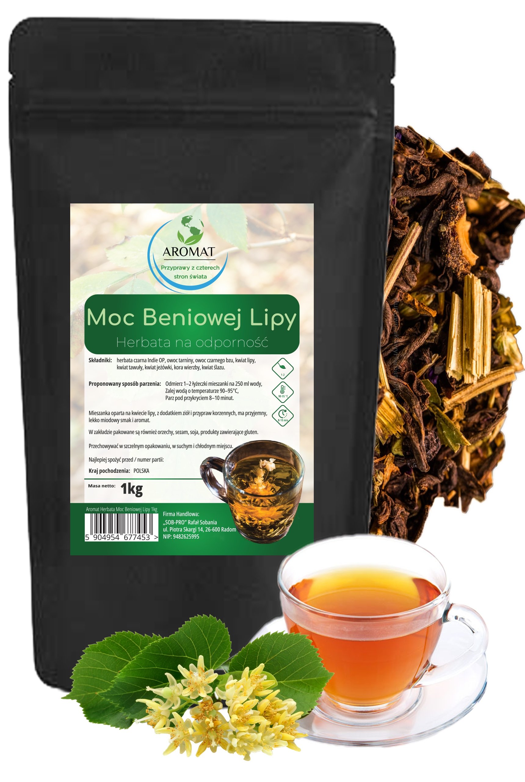 Kwiat Lipy Suszony 1KG|Naturalna Herbatka Ziołowa Na Przeziębienie , Relaks