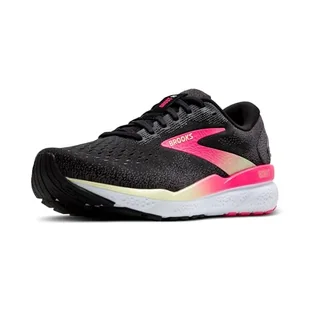 Brooks Damskie tenisówki Duch 16, Czarny Różowy Żółty, 39 EU - Trampki damskie - miniaturka - grafika 1