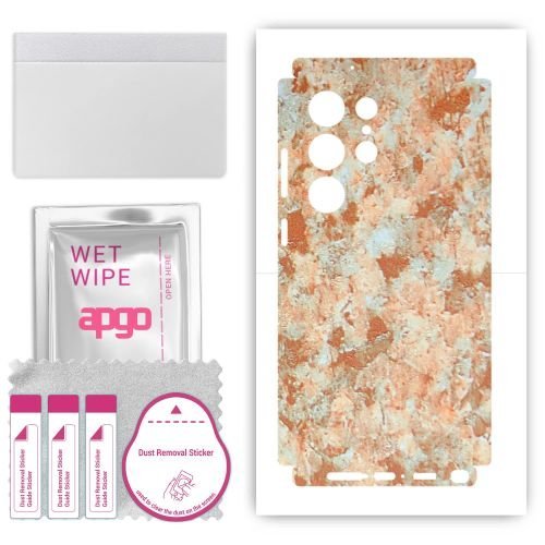 folia naklejka skórka strukturalna na TYŁ+BOKI do Samsung Galaxy S23 Ultra - Kamień Piaskowiec - apgo SKINS