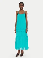 Sukienki - Dixie Sukienka letnia A207W018A Turkusowy Regular Fit - miniaturka - grafika 1