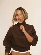 Bluzy damskie - Reebok Bluza Reebok X Ewa Chodakowska RK25305CCW Brązowy Regular Fit - miniaturka - grafika 1