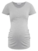 Koszulki i topy damskie - Damska koszulka z krótkim rękawem PEPPY jasnoszara Bellybutton Maternity, r.M - miniaturka - grafika 1
