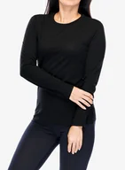 Bluzki damskie - Bluzka damska z długim rękawem Icebreaker Merino 150 Tech Lite LS Tee - black - miniaturka - grafika 1
