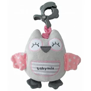 Baby Mix Tk/P/1251-6700 Pozytywka Pluszowa Sowa Różowa 42591 - Karuzele dla niemowląt - miniaturka - grafika 1