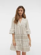 Sukienki - Vero Moda Sukienka w kolorze biało-beżowym - miniaturka - grafika 1