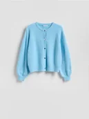 Swetry damskie - Reserved - Sweter z dekoracyjnymi guzikami - jasnoniebieski - miniaturka - grafika 1