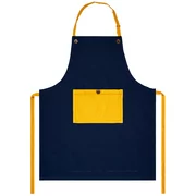 Fartuch kuchenny Heda ciemnoniebieski / żółty, 70 x 85 cm
