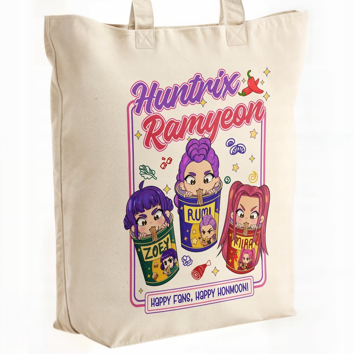 Torba bawełniana premium KPopowe Łowczynie Demonów Huntrix Saja Dla Fanów