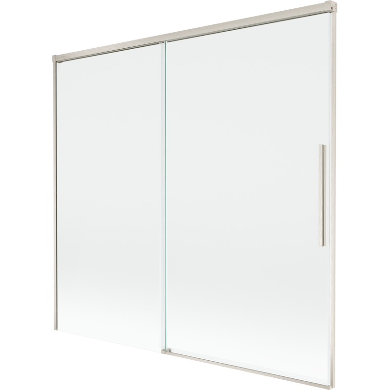 Mexen Rox parawan nawannowy 2-skrzydłowy rozsuwany 170 x 150 cm, transparent, nikiel szczotkowany - 8C9-170-001-97-00