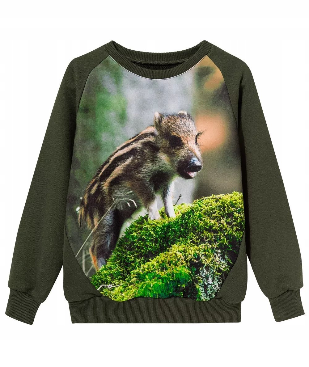 BLUZA DZIECIĘCA WADERA ZIELONA Z WARCHLAKIEM -158/164