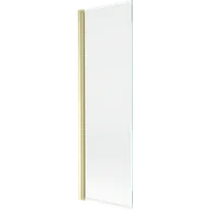 Parawany nawannowe - Mexen Mist parawan nawannowy 1-skrzydłowy 60 x 150 cm, transparent, złoty szczotkowany - 8A9-060-001-55-00 - miniaturka - grafika 1
