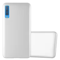 Etui i futerały do telefonów - Pokrowiec Do Samsung Galaxy A7 2018 w METALLIC SREBRNY Etui TPU Silikon Obudowa Ochronny Case Cover Cadorabo - miniaturka - grafika 1